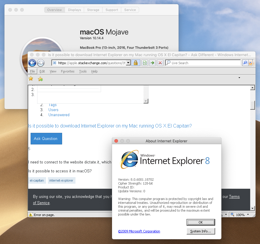 explorer internet for mac
